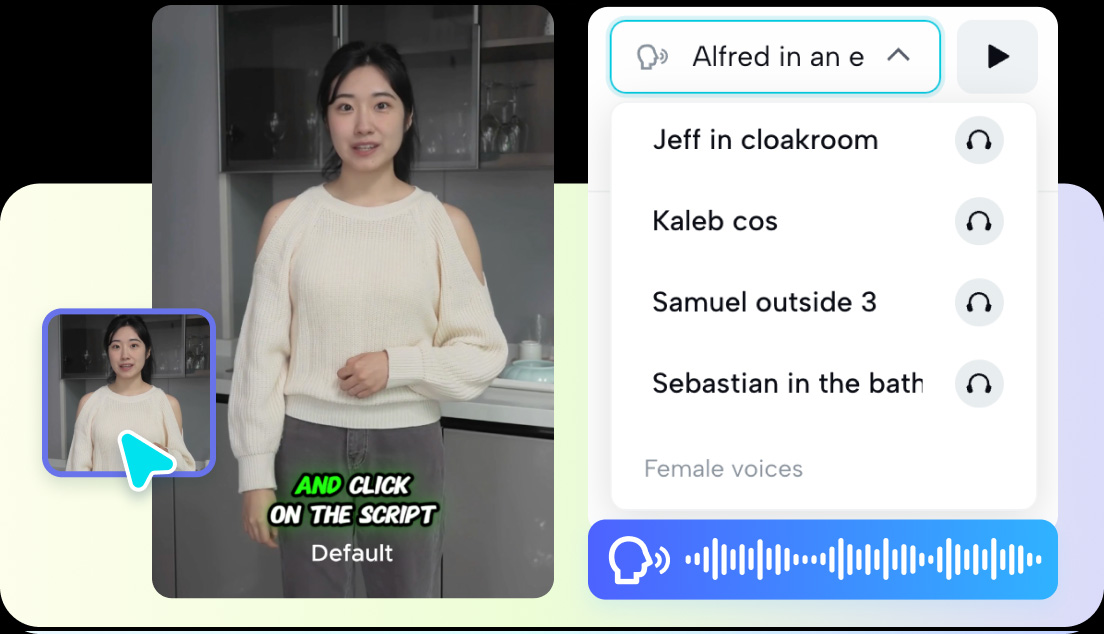 create professional sales announcements with an ai character