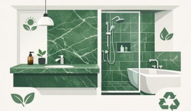 green marble in modern design