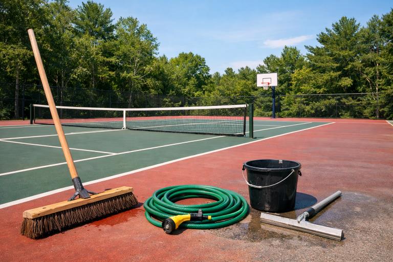 best practices for maintaining outdoor sports courts
