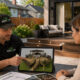 deck contractor reviewing a deck design with a toronto homeowner