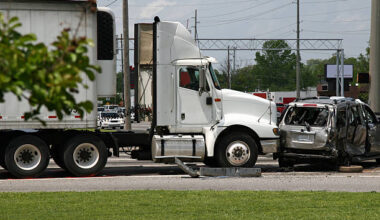 this big rig t boned the other vehicle.