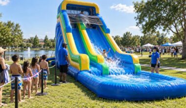 why inflatable water slides are a hit at summer community events