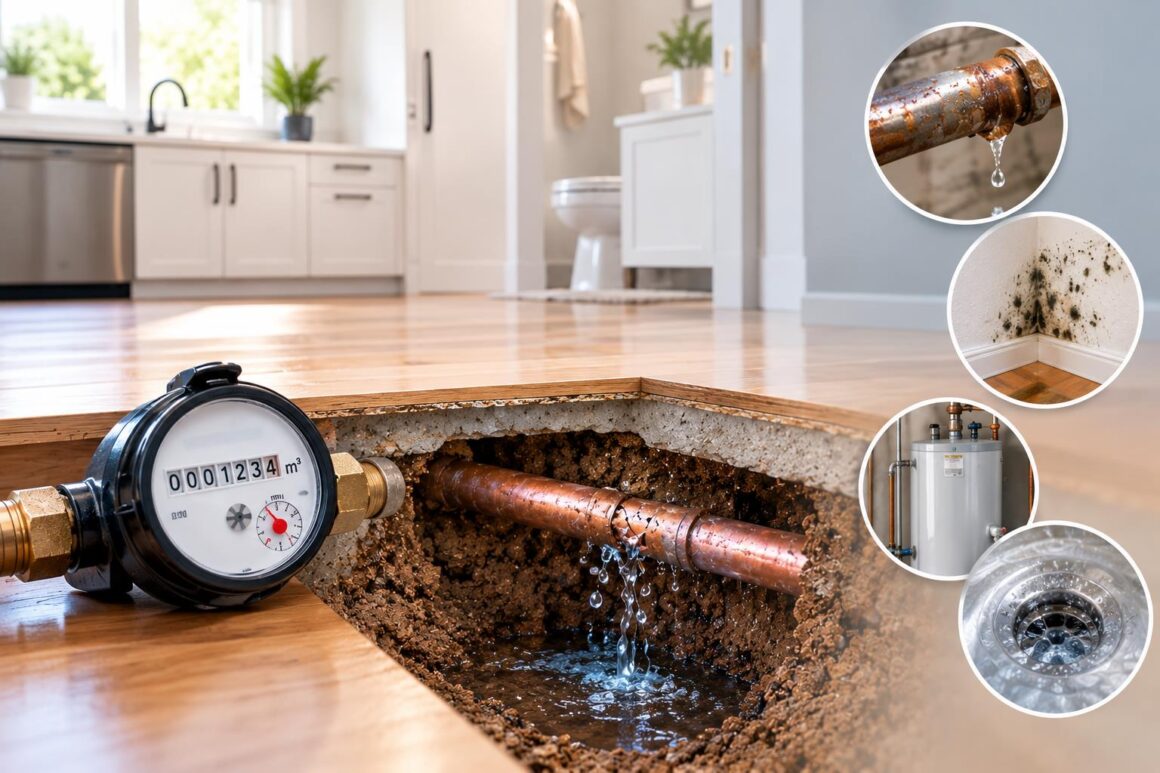 how do you know if a hidden water leak is raising your bill